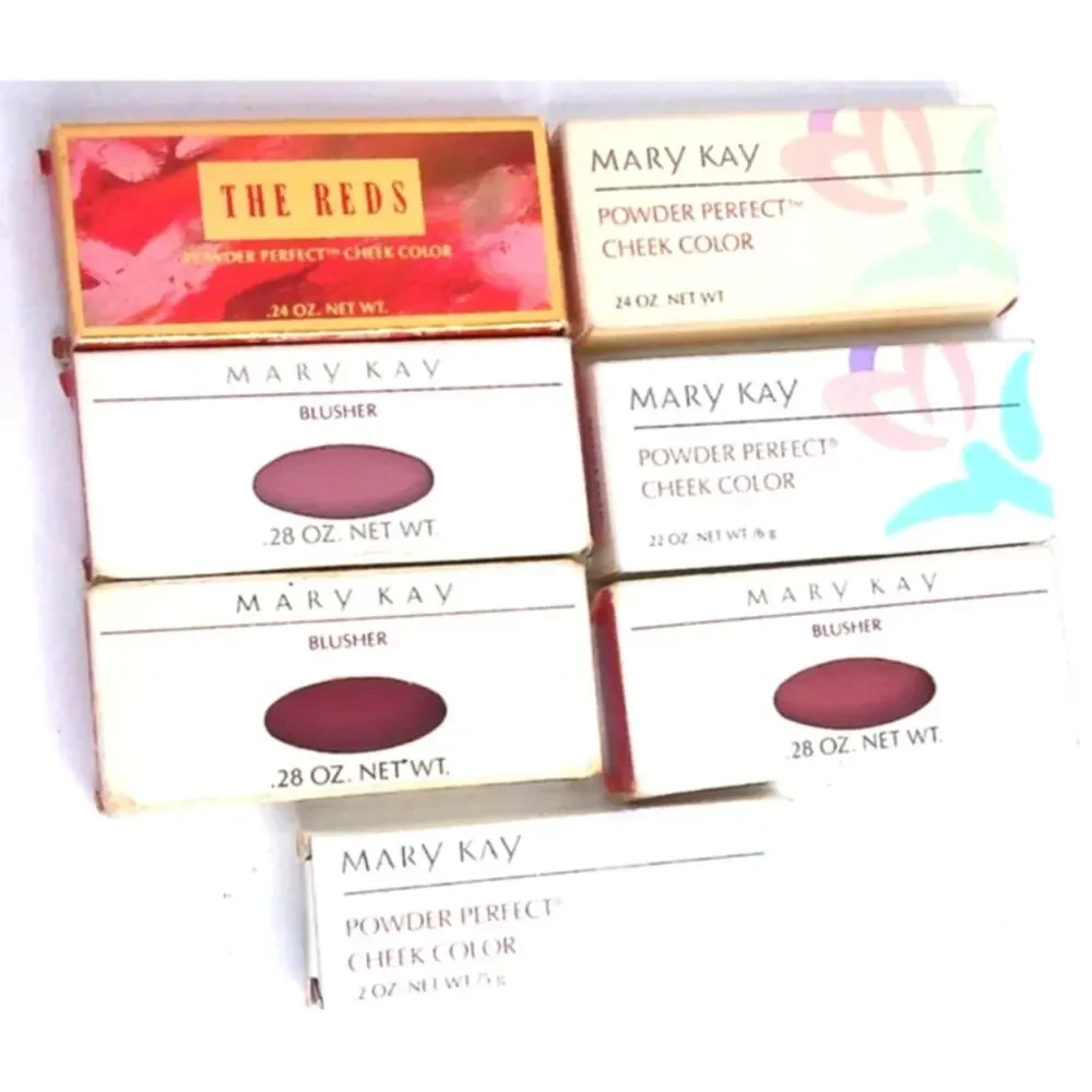 Vtg Mary Kay Blush Violet Mauve Satin Holly Berry Orchid Lilac Very Berry Set 7